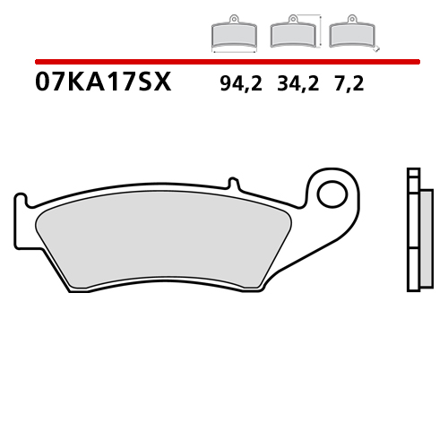 Plaquettes Brembo Kawasaki KX 450 F (06-23) avant race 07KA17SX