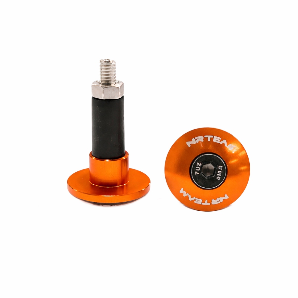 Paire d’embouts de guidon NRTeam orange Paire d’embouts de guidon NRTeam orange