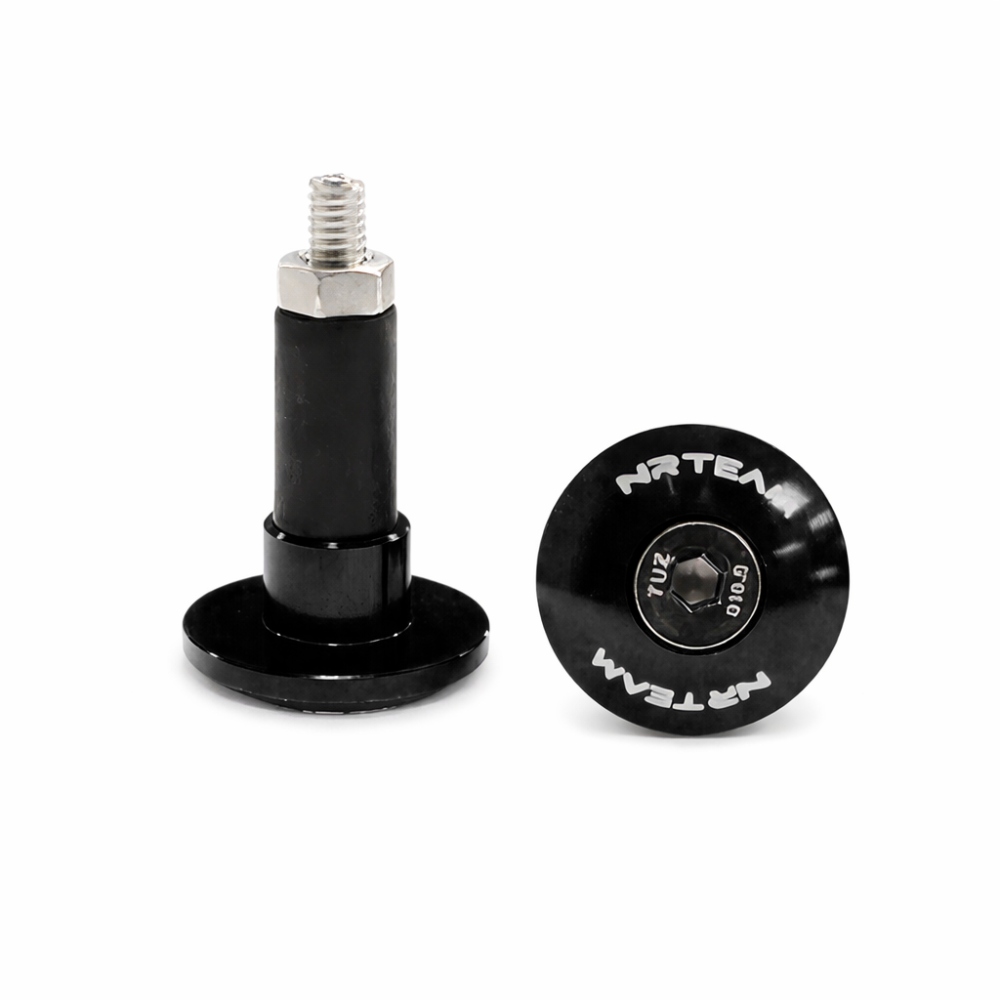 Paire d’embouts de guidon NRTeam noirs Paire d’embouts de guidon NRTeam noirs