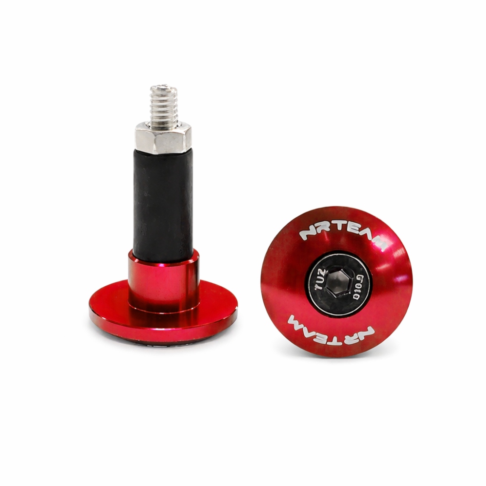 Paire d’embouts de guidon NRTeam rouges Paire d’embouts de guidon NRTeam rouges