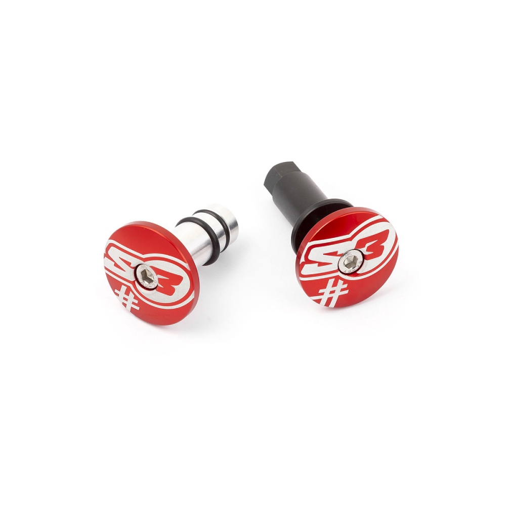 Paire d’embouts de guidon S3 rouge Five Paire d’embouts de guidon S3 rouge Five